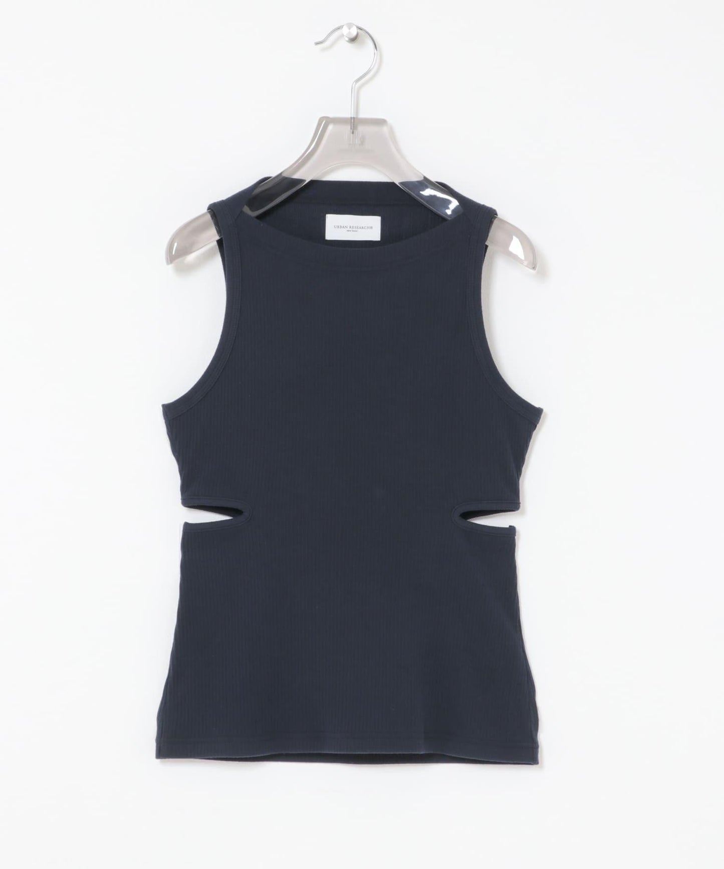 new basic SIDE SLIT RIB TOPS 上衣