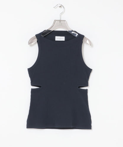 new basic SIDE SLIT RIB TOPS 上衣