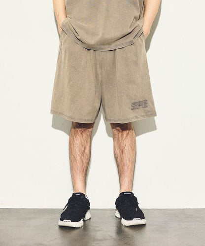 SPECIAL OTHERS ×FREAK'S STORE 復古做舊風 損壞效果Logo 鬆緊短褲