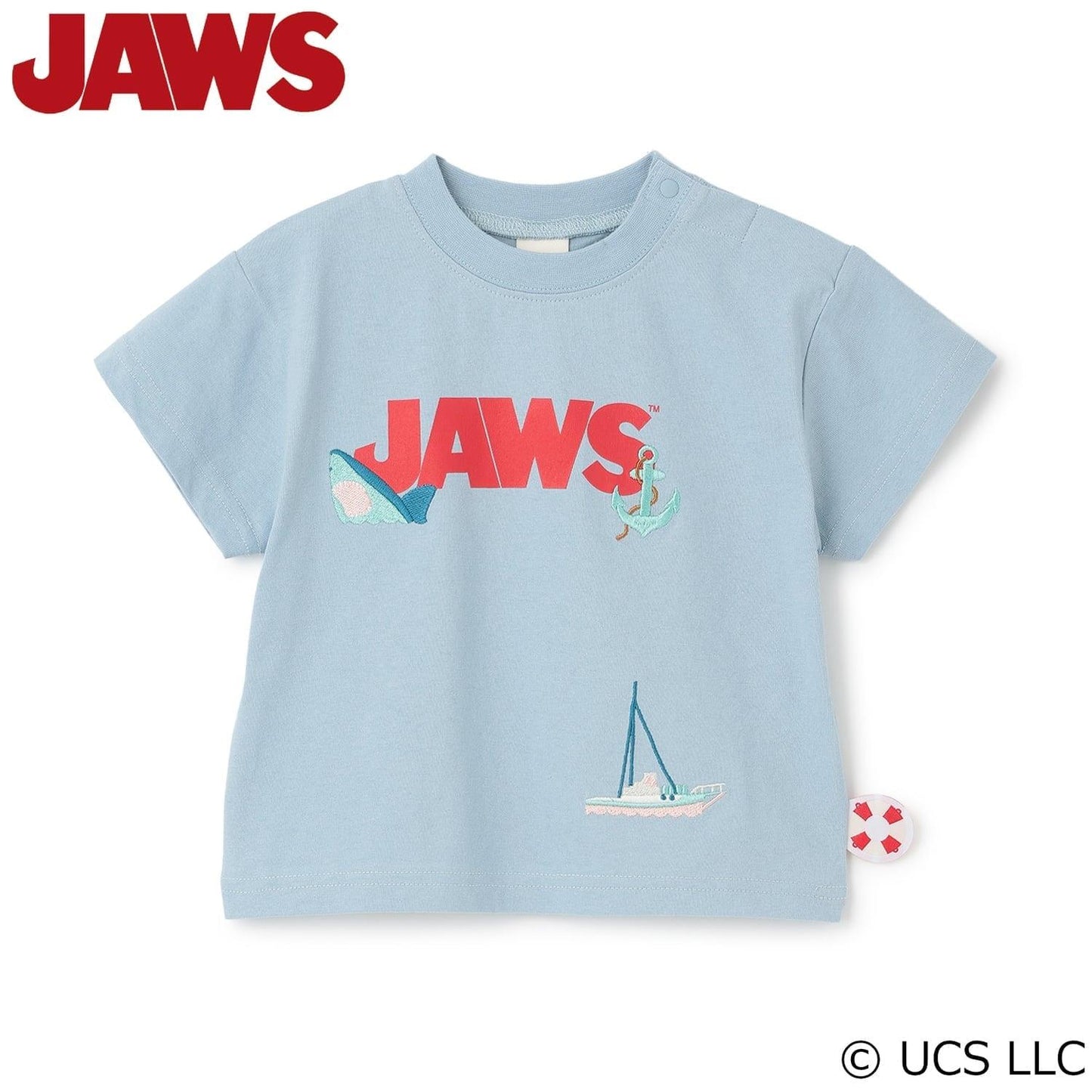 JAWS（大白鯊） 涼感圖案短袖T恤 網絡限定