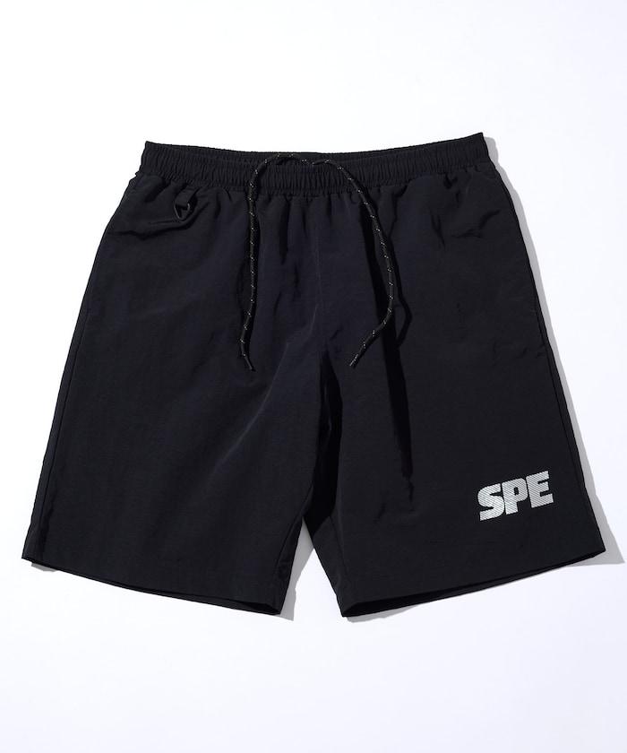 SPECIAL OTHERS ×FREAK'S STORE 反光logo印花 鬆緊腰 尼龍 休閒短褲