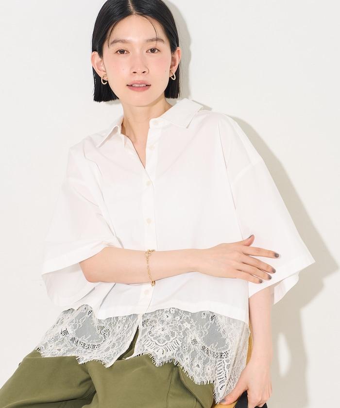 蕾絲疊搭設計 襯衫
