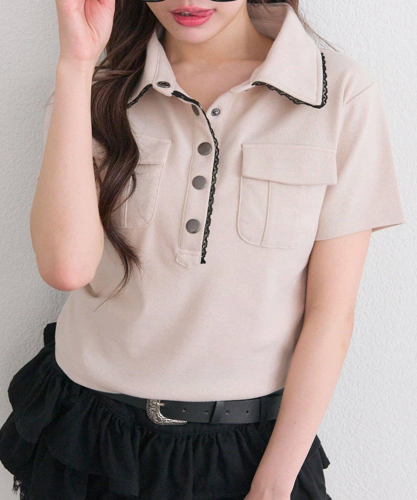 OLIVE des OLIVE 軍事風襯衫