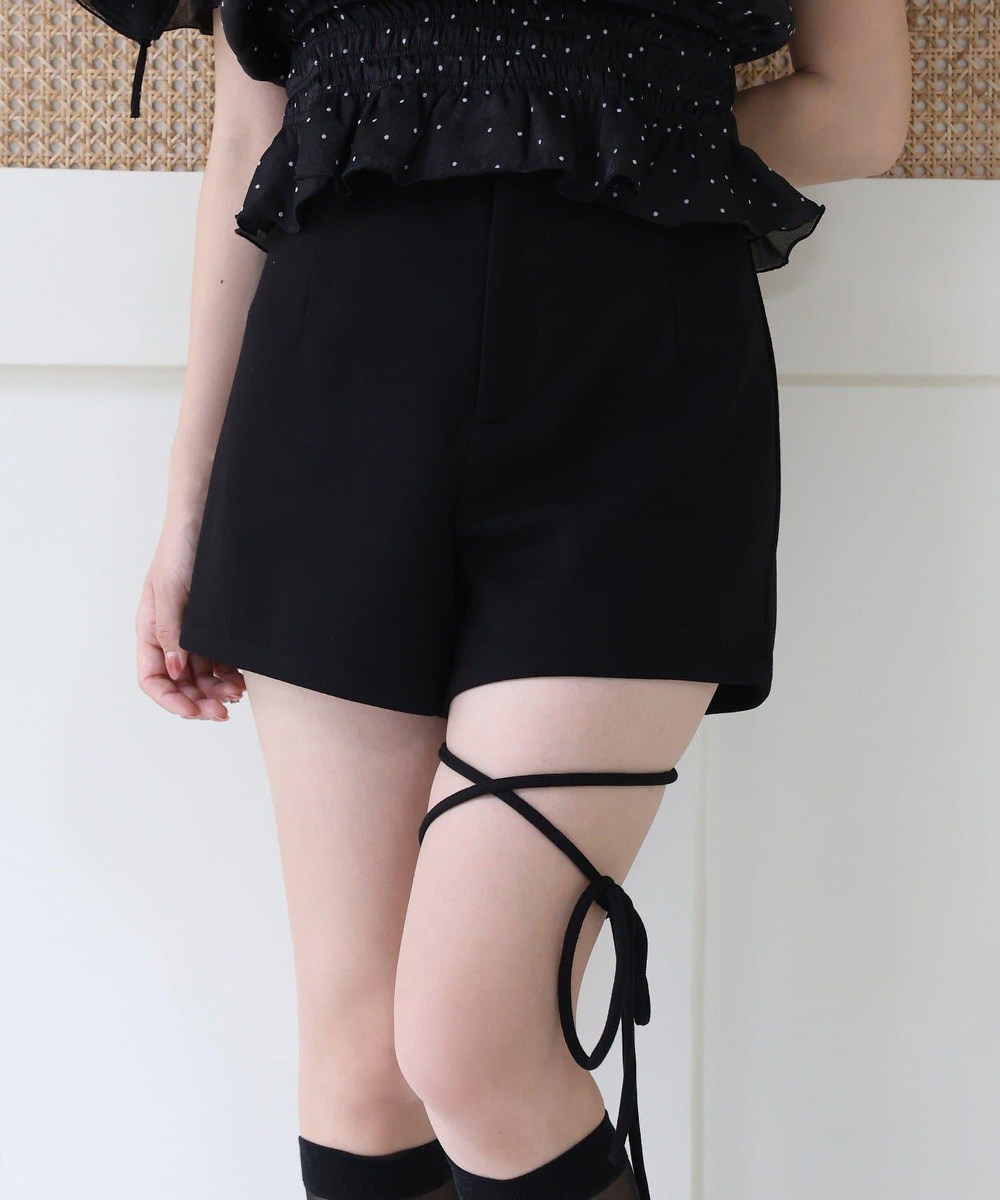 蝴蝶結裝飾 休閒短款短褲