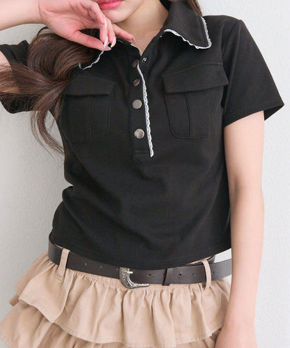 OLIVE des OLIVE 軍事風襯衫