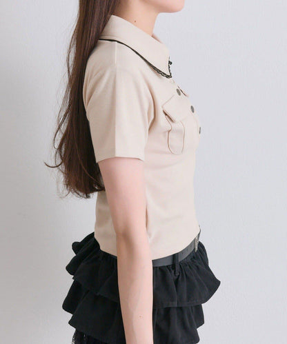 OLIVE des OLIVE 軍事風襯衫