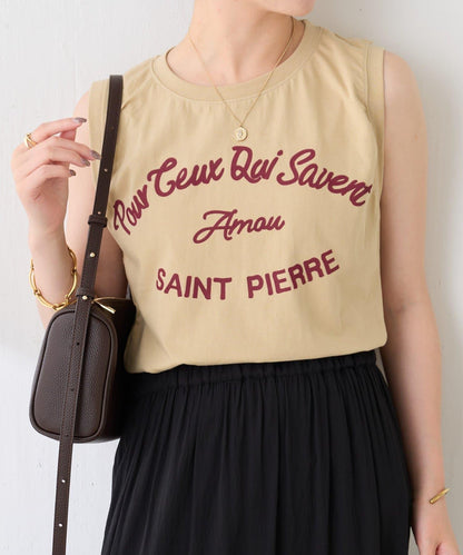 AMOU/アムー聯名 聖皮埃爾標誌 無袖上衣