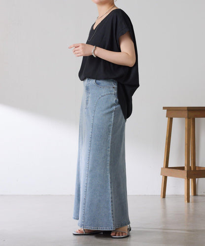 清爽麻混 抽繩設計 休閒 blouse 上衣