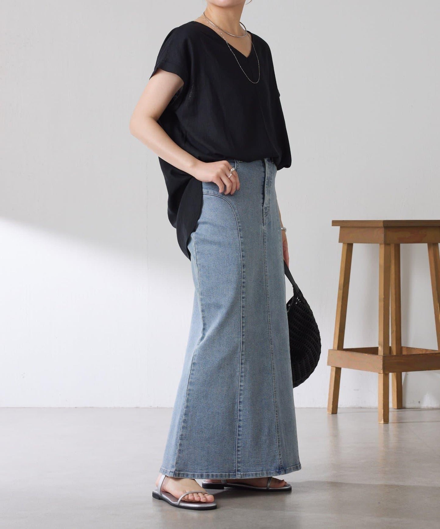 清爽麻混 抽繩設計 休閒 blouse 上衣