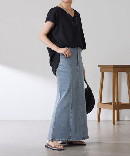 清爽麻混 抽繩設計 休閒 blouse 上衣