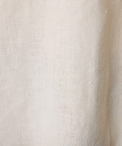 清爽麻混 抽繩設計 休閒 blouse 上衣