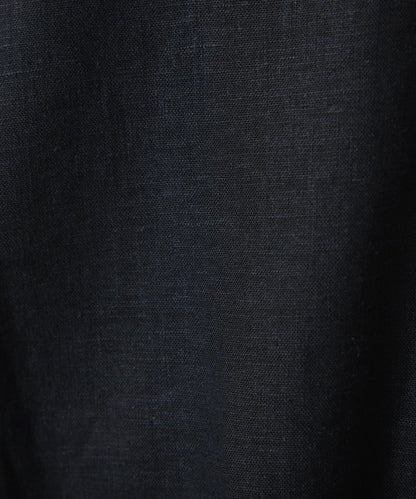 清爽麻混 抽繩設計 休閒 blouse 上衣
