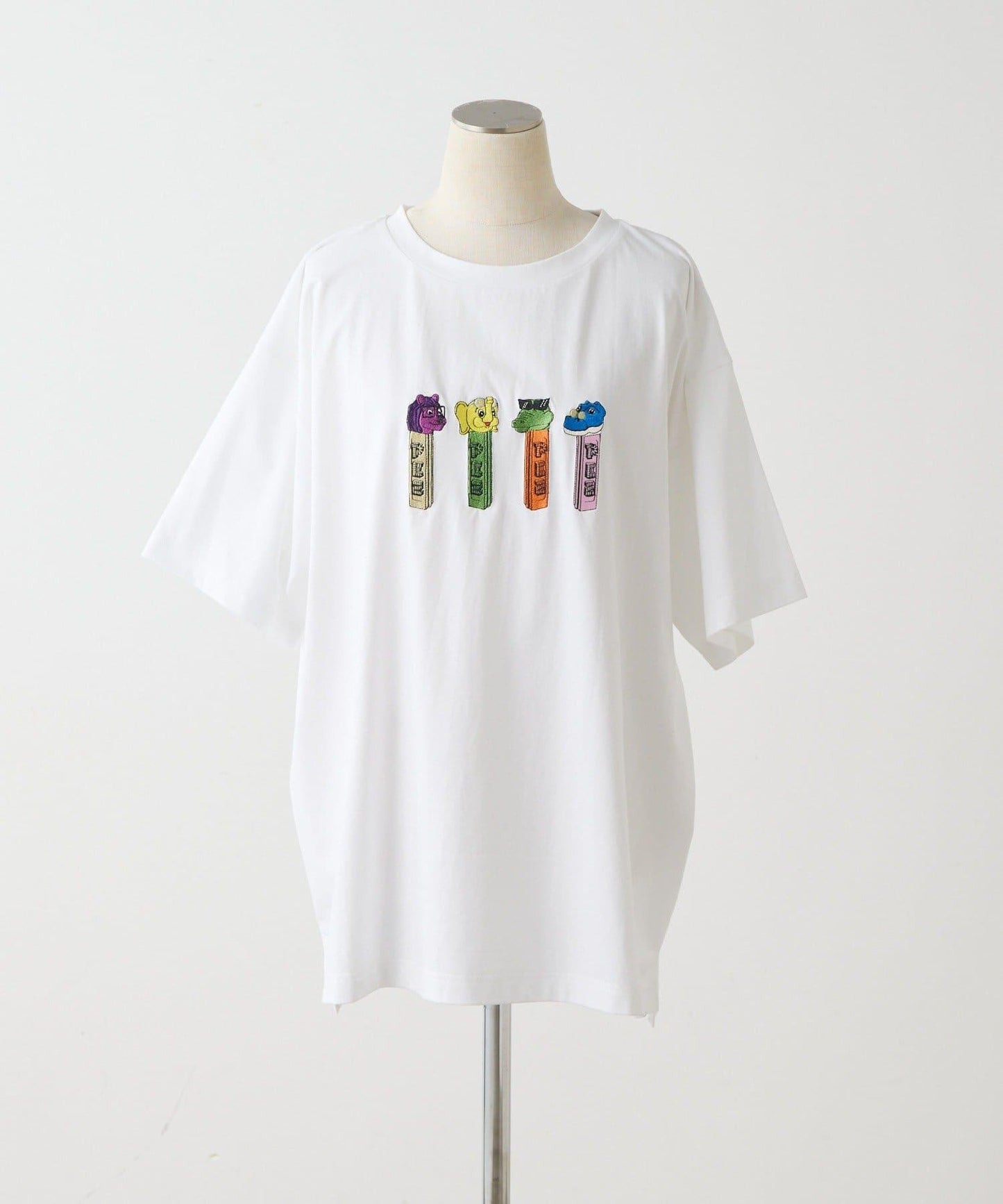 PEZ×ear 刺繡設計 T恤 《UVカット/吸水速乾/接觸冷感あり/手洗い可》