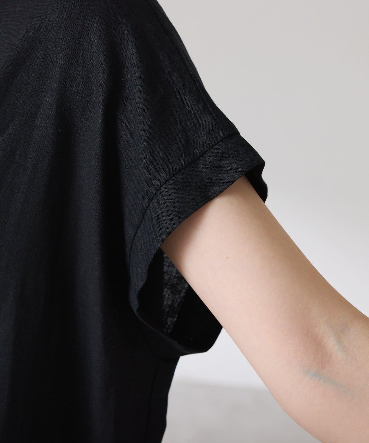 清爽麻混 抽繩設計 休閒 blouse 上衣