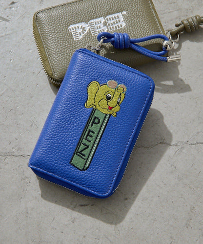 PEZ×ear 刺繡設計 真皮 摺疊錢包（含色）