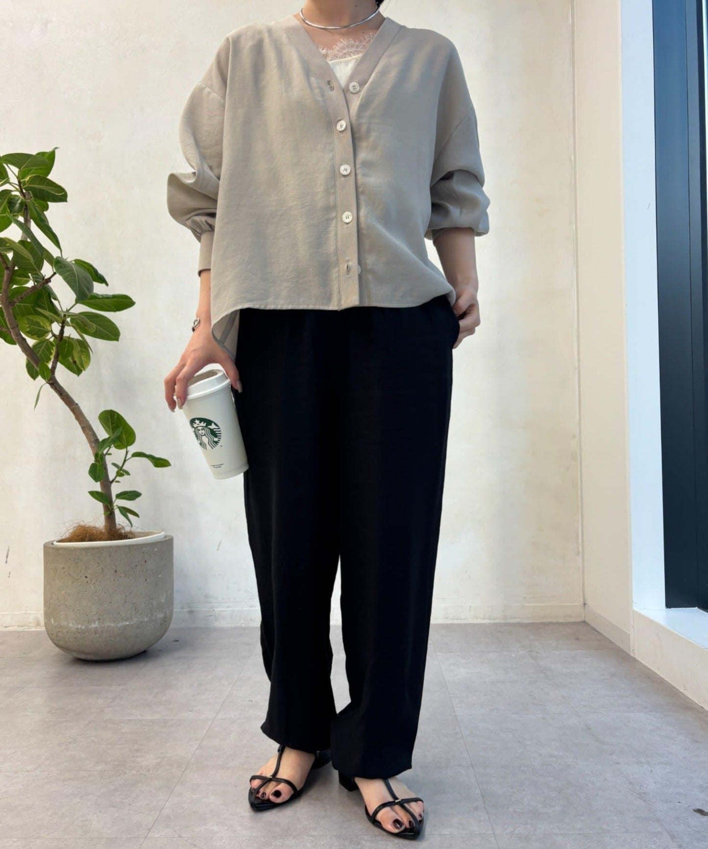 亞麻風降落傘褲