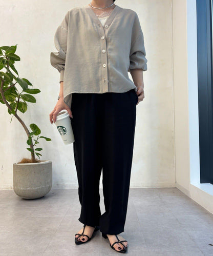 亞麻風降落傘褲