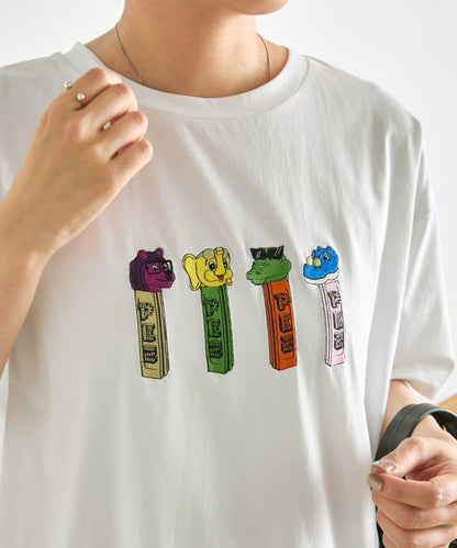 PEZ×ear 刺繡設計 T恤 《UVカット/吸水速乾/接觸冷感あり/手洗い可》