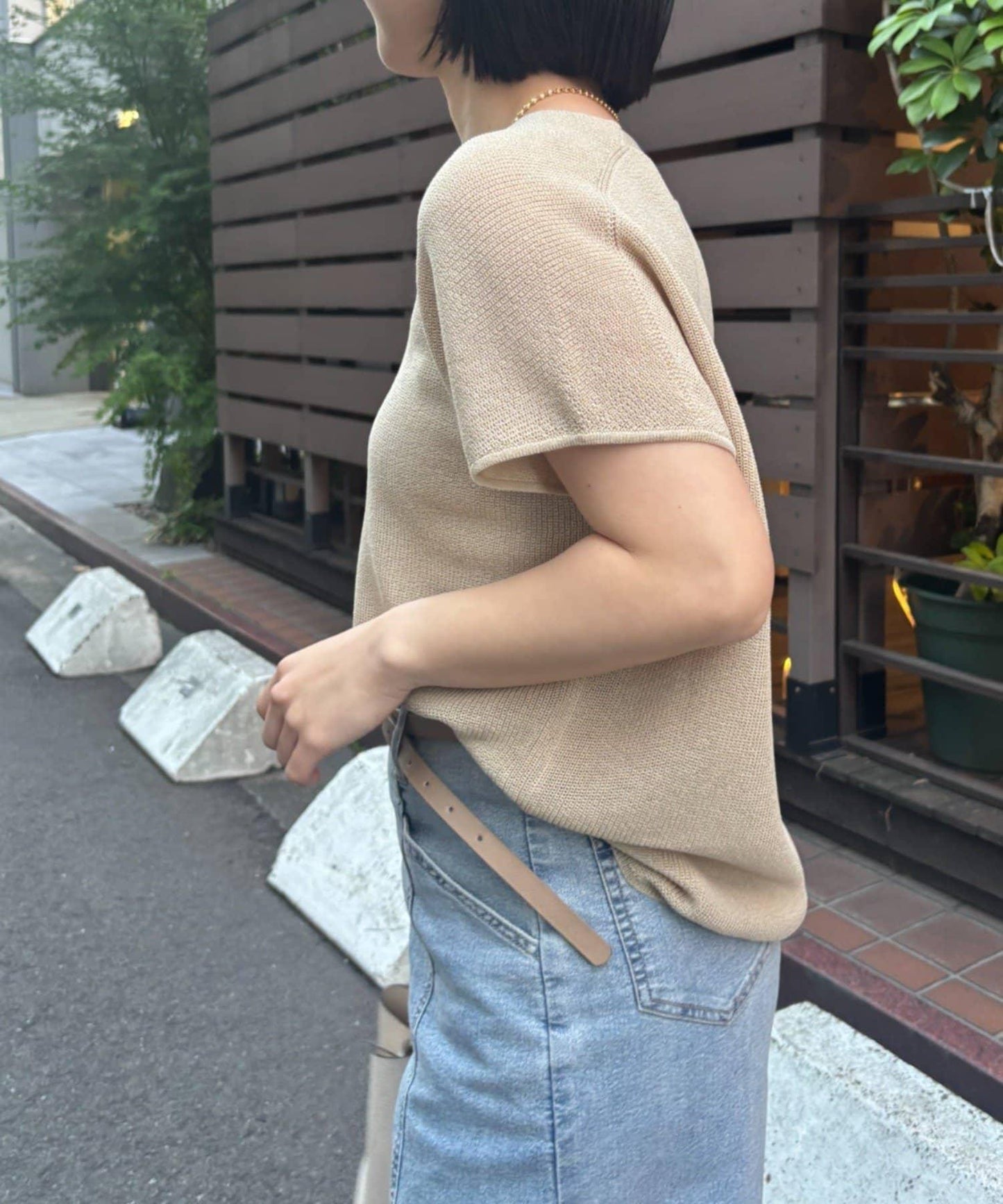 片畦紋法式針織衫