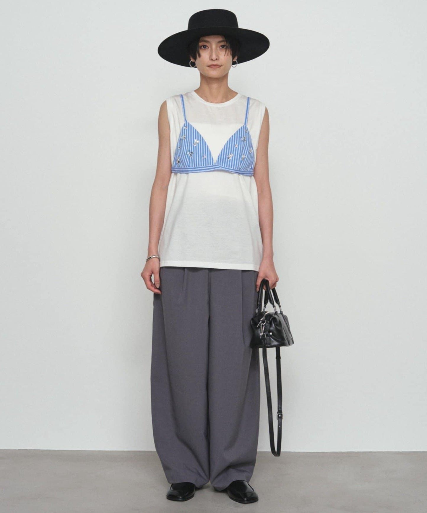 絲光無袖針織上衣