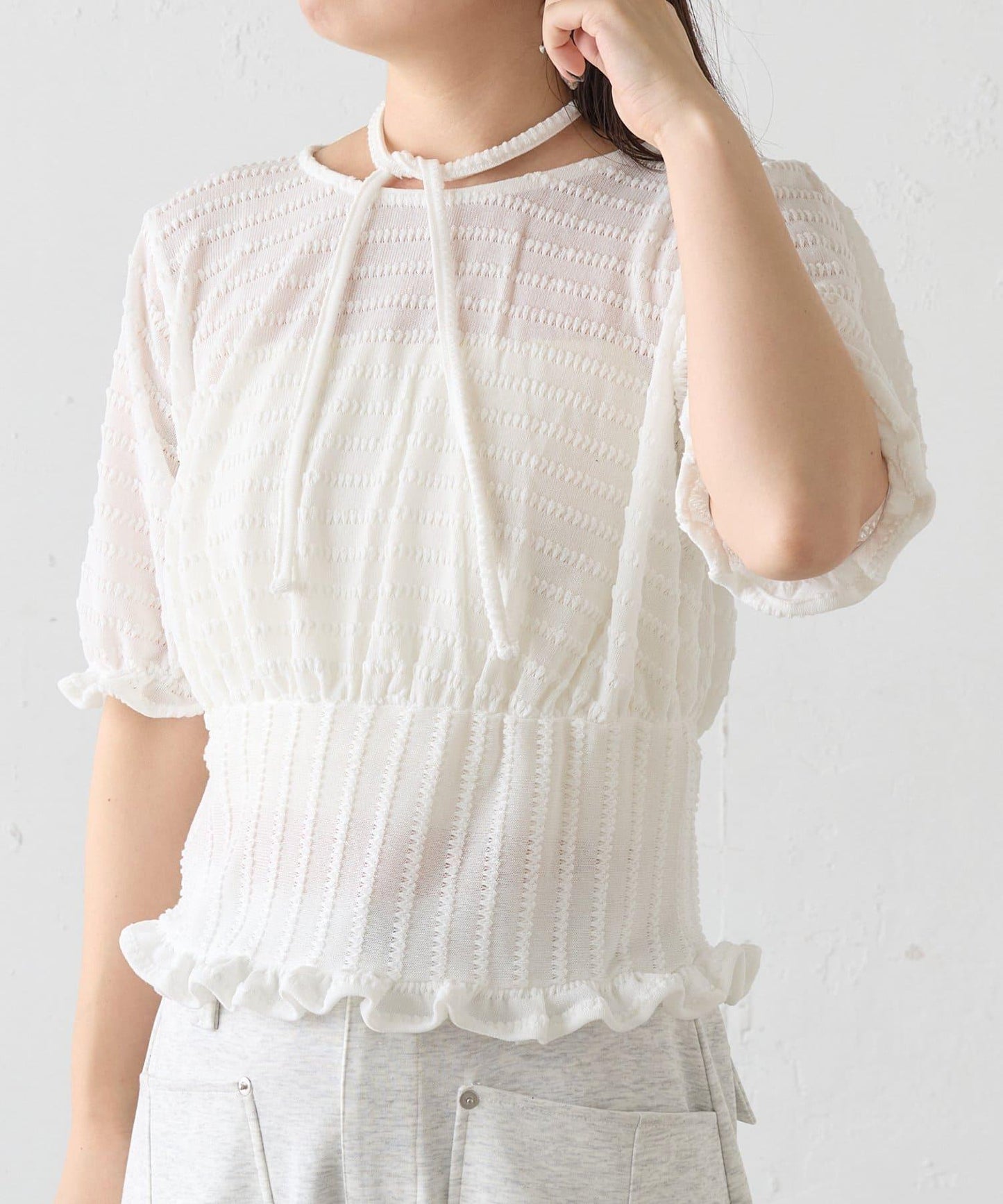 Kastane 波浪提花針織開衫