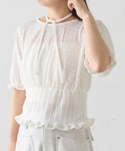 Kastane 波浪提花針織開衫