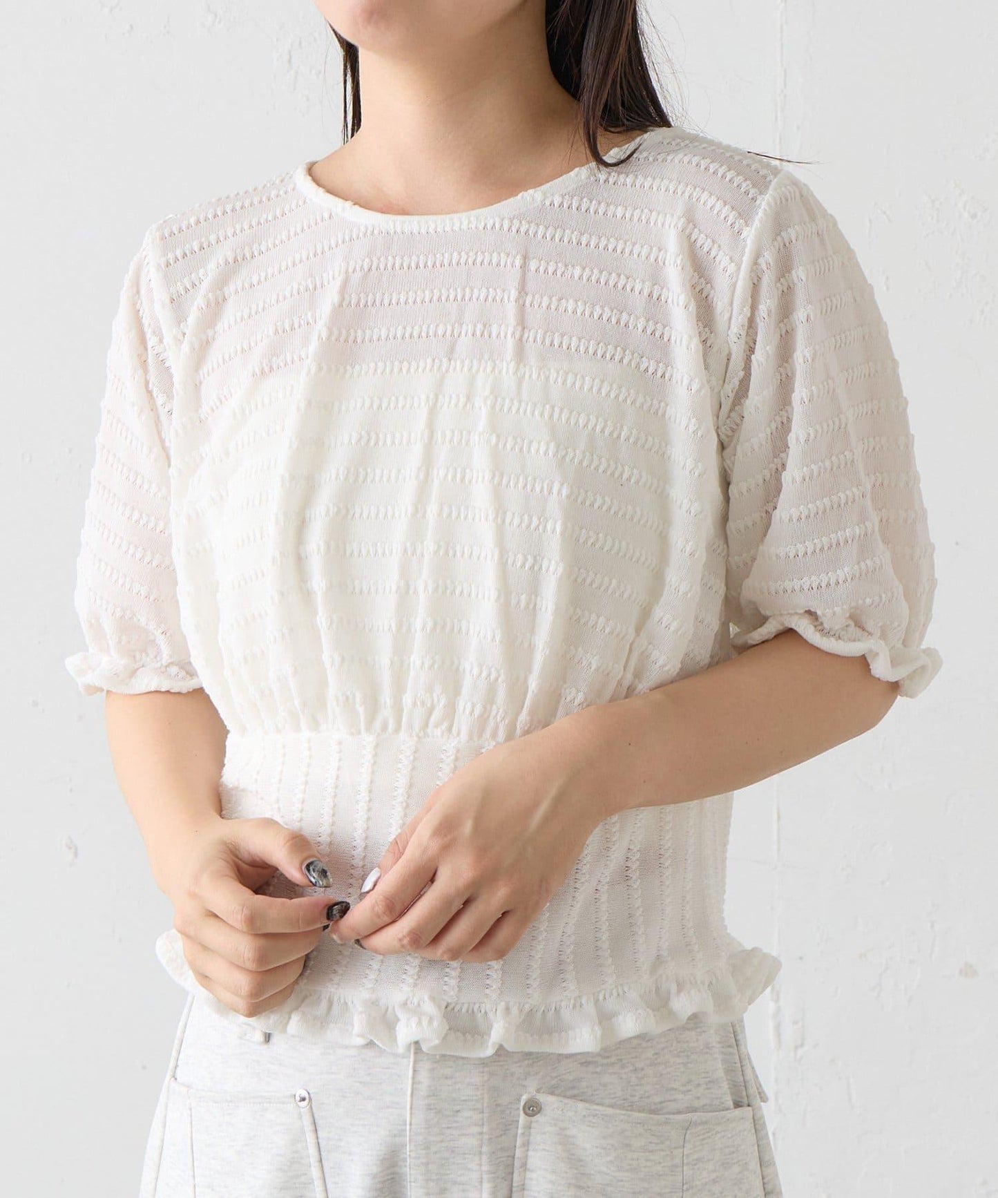 Kastane 波浪提花針織開衫