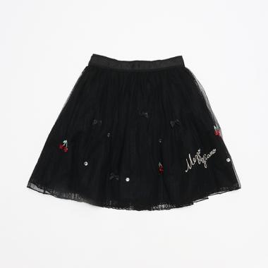 櫻桃圖案 網紗 半身裙