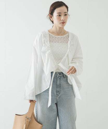 SEEALL BACK GATHER TOP 上衣