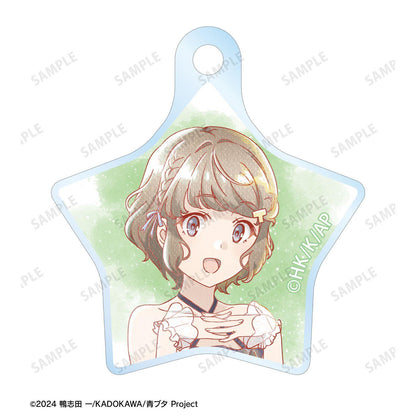 青春ブタ野郎シリーズ（青春豬頭少年系列） Ani-Art aqua label 古賀朋絵 星空ドレスver. 雙連金屬線亞克力鑰匙扣