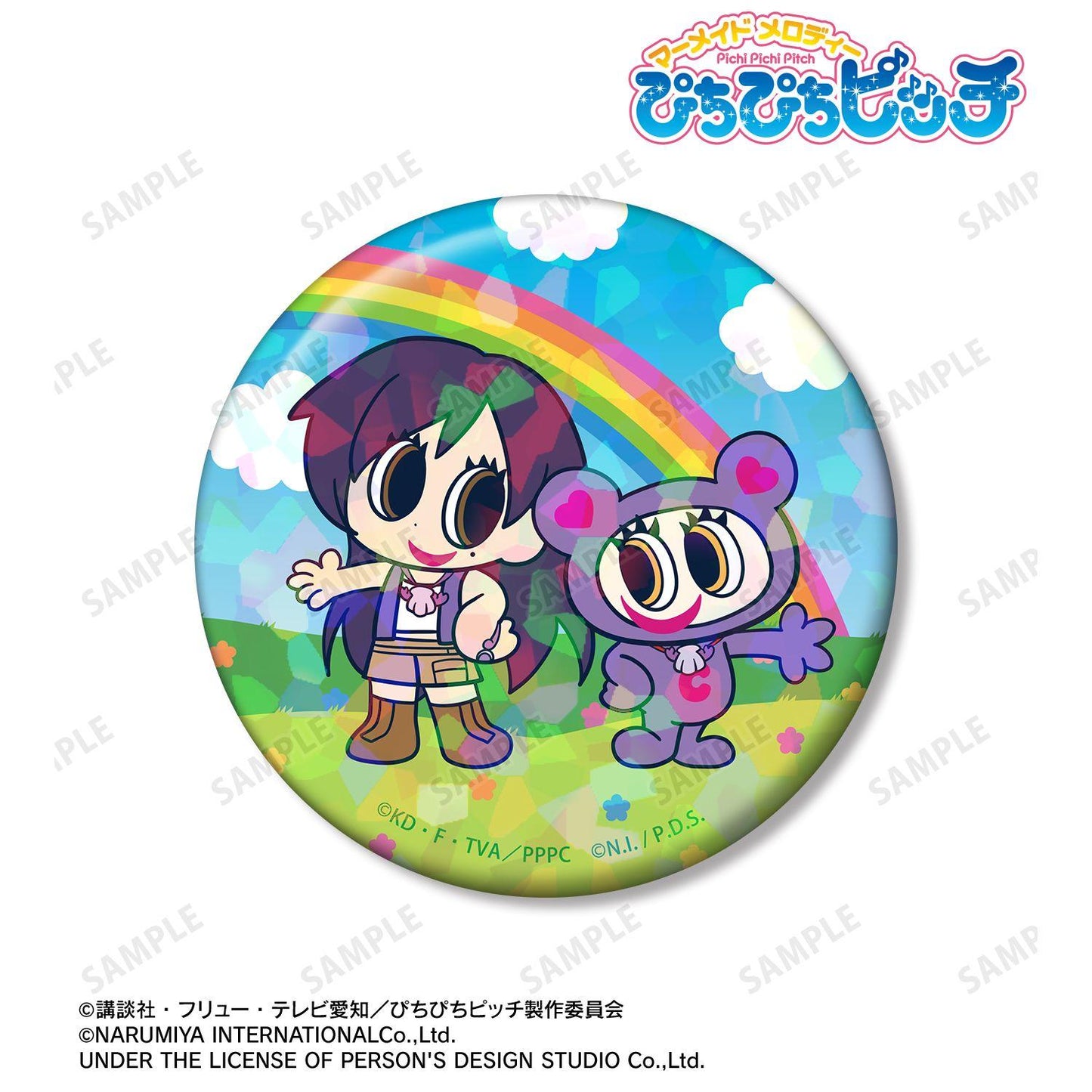 《人魚的旋律》（人魚的旋律） 聯名系列 かれん&ナカムラくん 75mm全息徽章
