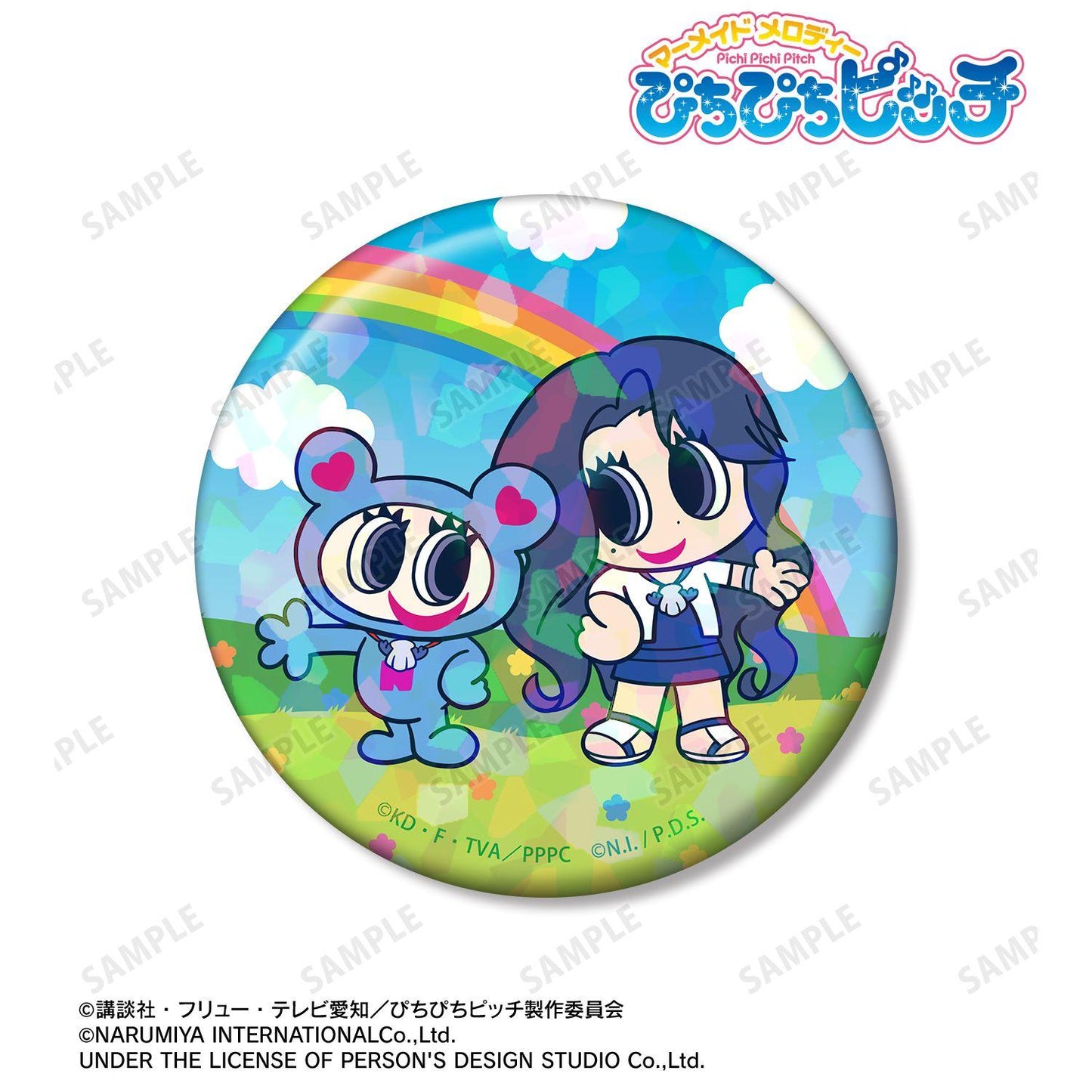 《人魚的旋律》（人魚的旋律） ANGEL BLUE聯名系列 ノエル&ナカムラくん 75mm全息徽章