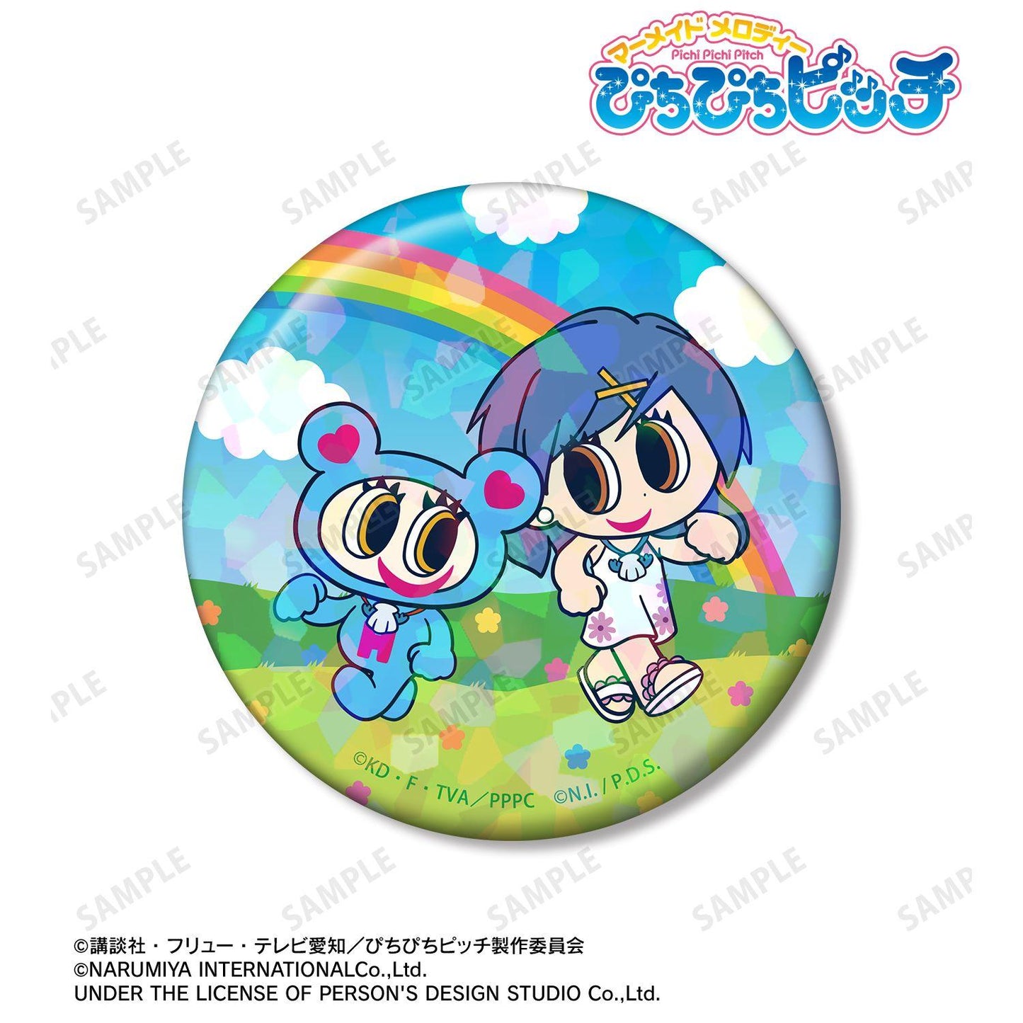 《人魚的旋律》（人魚的旋律） ANGEL BLUE聯名系列 寶生波音&ナカムラくん 75mm全息徽章