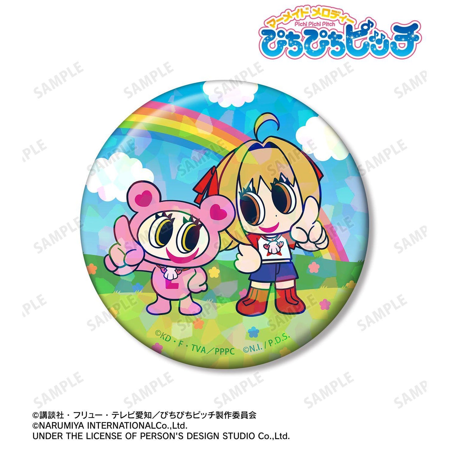 《人魚的旋律》 ANGEL BLUE聯名系列 七海るちあ&ナカムラくん 75mm全息徽章