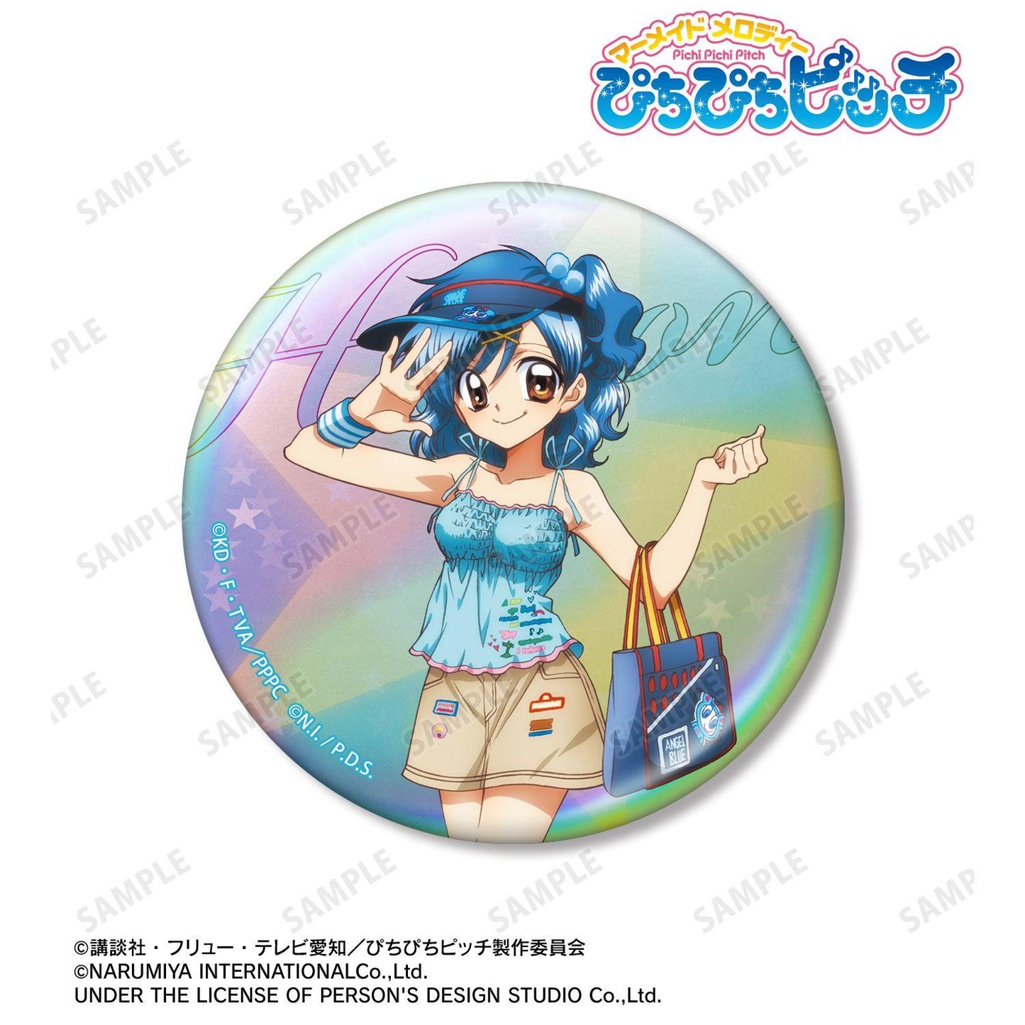 《人魚的旋律》（人魚的旋律） ANGEL BLUE聯名 新繪製 寶生波音 75mm極光徽章 ver.A