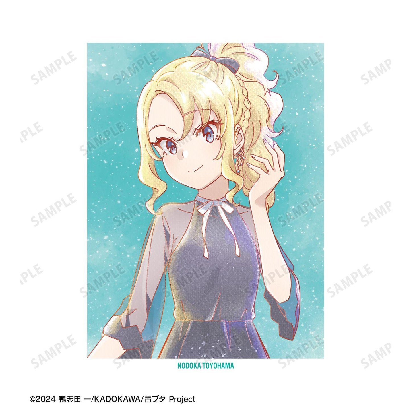 青春ブタ野郎シリーズ（青春豬頭少年不會夢到兔女郎學姐） Ani-Art aqua label系列 豊浜のどか 中性T恤 星空ドレスver. XXL款