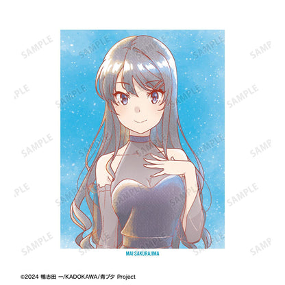 青春ブタ野郎（青春野狼不會夢到兔女郎學姐） Ani‑Art aqua label系列 桜島麻衣 星空禮服ver. 角色印花T恤 XL尺碼