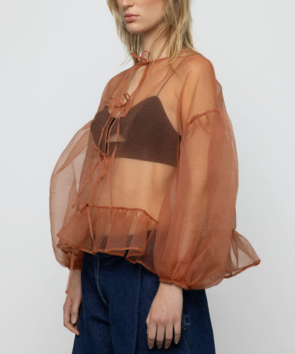 ESTHE VOLUME ORGANZA BOW 上衣