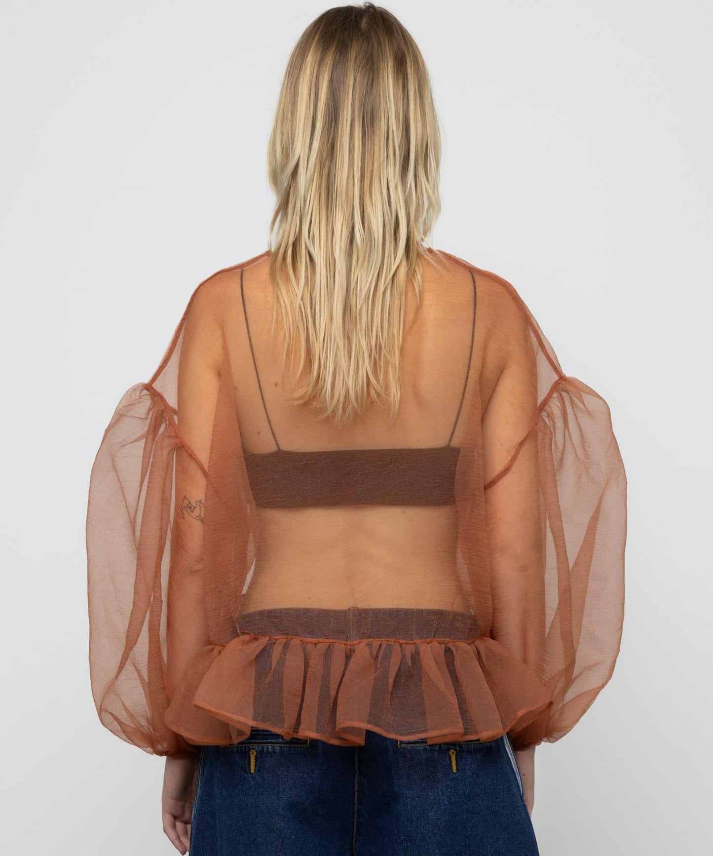 ESTHE VOLUME ORGANZA BOW 上衣