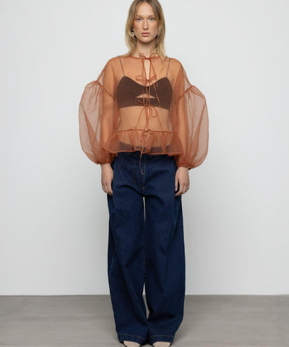 ESTHE VOLUME ORGANZA BOW 上衣