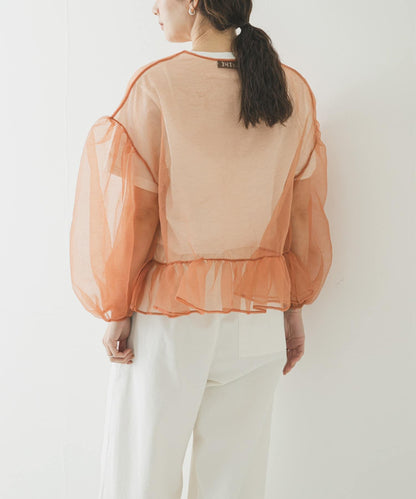 ESTHE VOLUME ORGANZA BOW 上衣