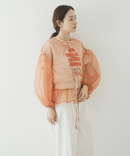 ESTHE VOLUME ORGANZA BOW 上衣
