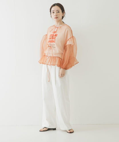 ESTHE VOLUME ORGANZA BOW 上衣