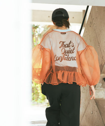 ESTHE VOLUME ORGANZA BOW 上衣