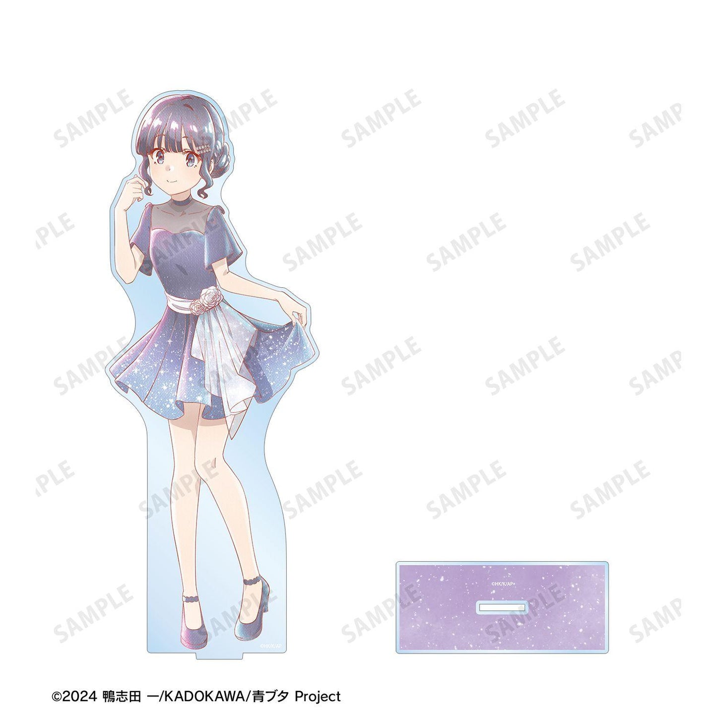 青春ブタ野郎シリーズ（青春豬頭少年系列） Ani-Art aqua label 牧之原翔子 特大亞克力立牌 星空ドレスver.