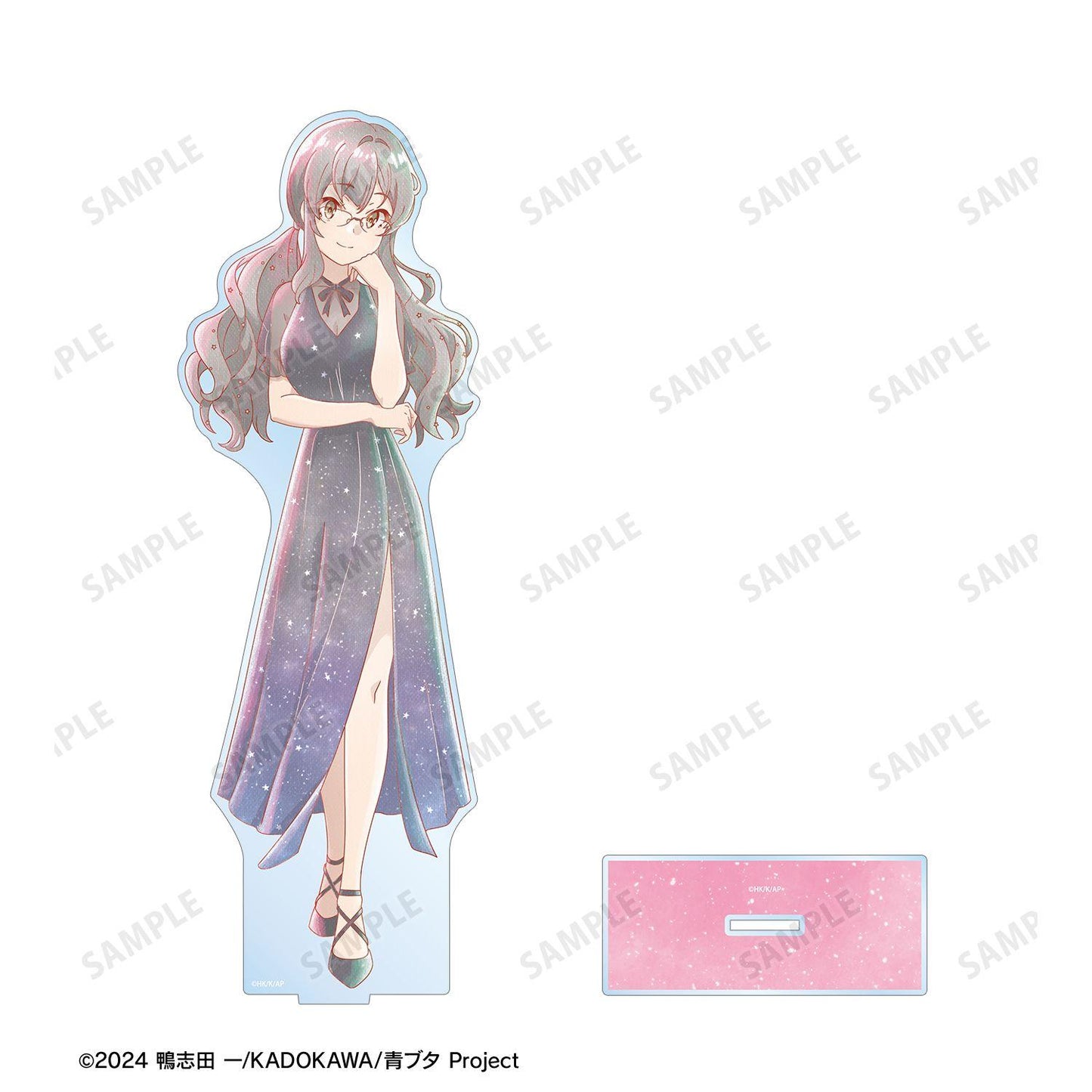 青春ブタ野郎（青春豬頭少年系列） Ani-Art aqua label 雙葉理央 特大亞克力立牌 星空ドレスver.