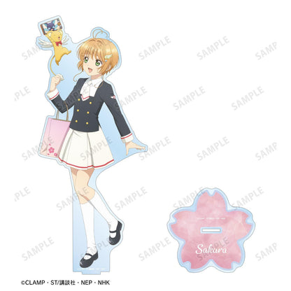 《魔卡少女櫻》 クリアカード編（魔卡少女櫻 透明牌篇） 新繪系列 木之本桜&ケロちゃん 特大亞克力立牌 みんなで旅行ver.