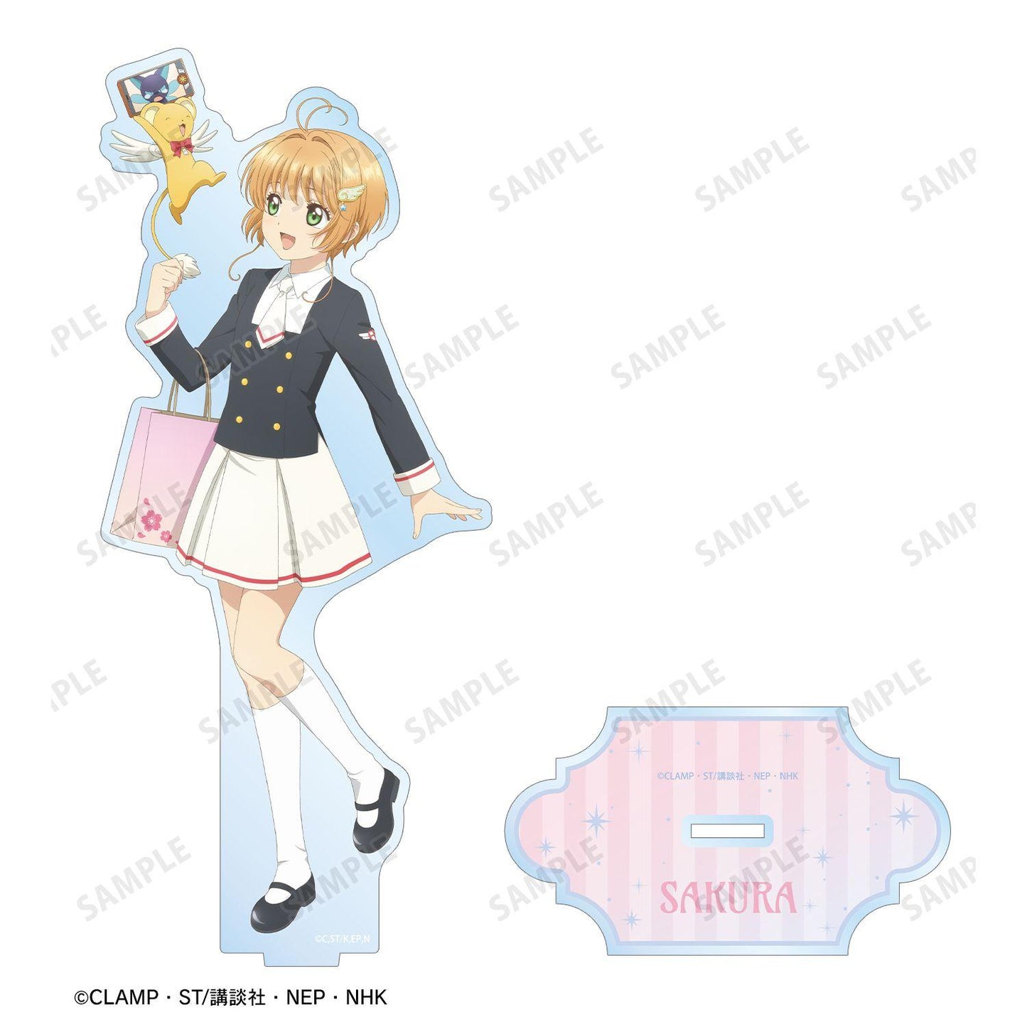 《魔卡少女櫻》 クリアカード編（魔卡少女櫻 透明牌篇） 木之本桜&ケロちゃん BIGアクリルスタンド みんなで旅行ver.