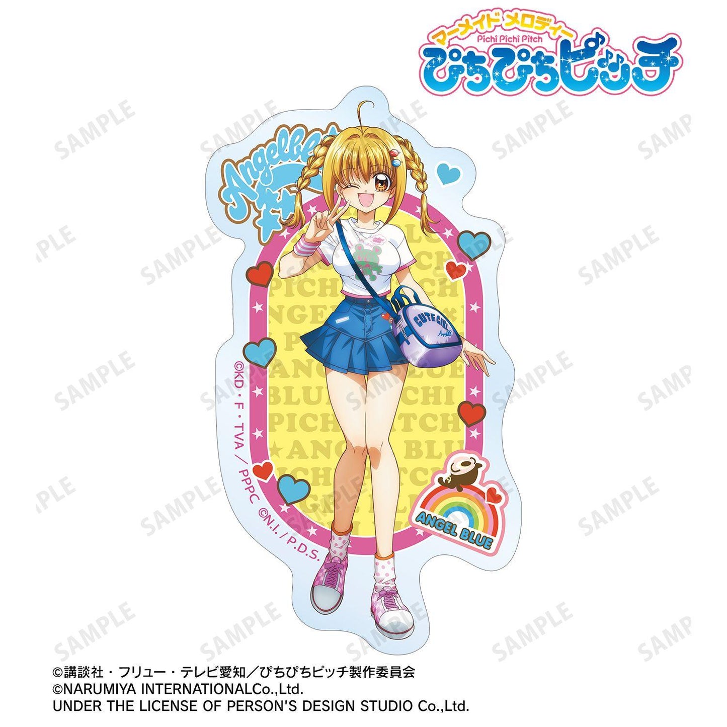 《人魚的旋律》 ANGEL BLUE聯名 繪製款 七海るちあ 透明異形貼紙 ver.A