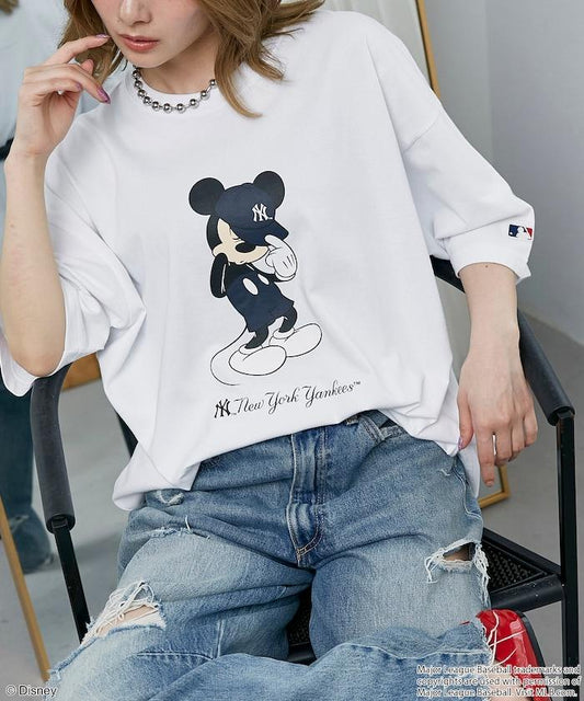 MLB MICKEY MOUSE 功能性面料印花T恤